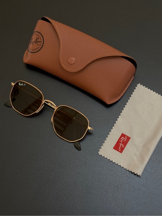 Ray-Ban Accessories - Polarized Hexagonal Ray Bans with Brown Lenses